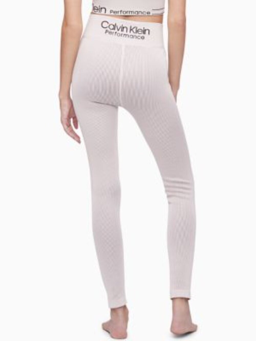 Calvin Klein Performance Light Grey Ribbed Leggings